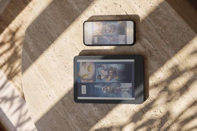 Comparando la pantalla del Kindle con una pantalla de móvil Comparando la pantalla del Kindle con una pantalla de móvil
