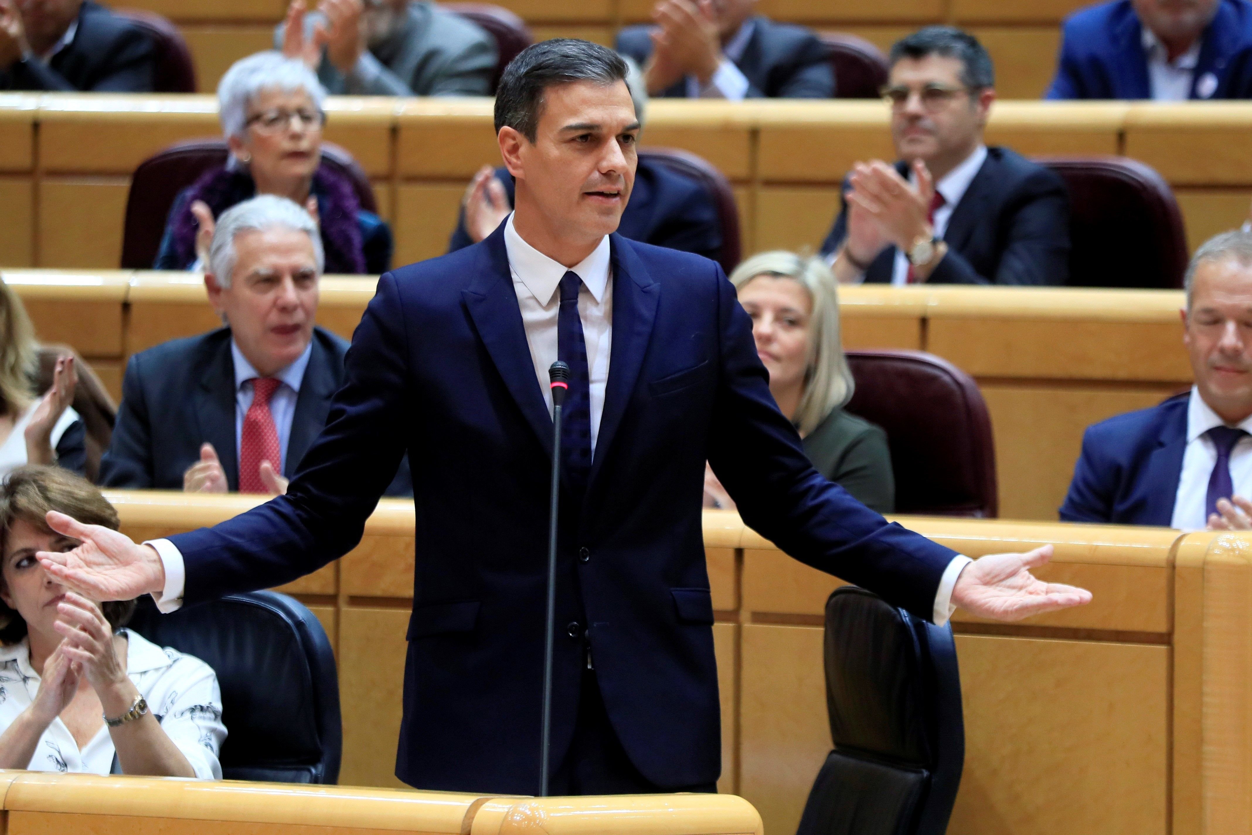 Sánchez se despide del Senado subiendo el tono contra el independentismo "infantil"