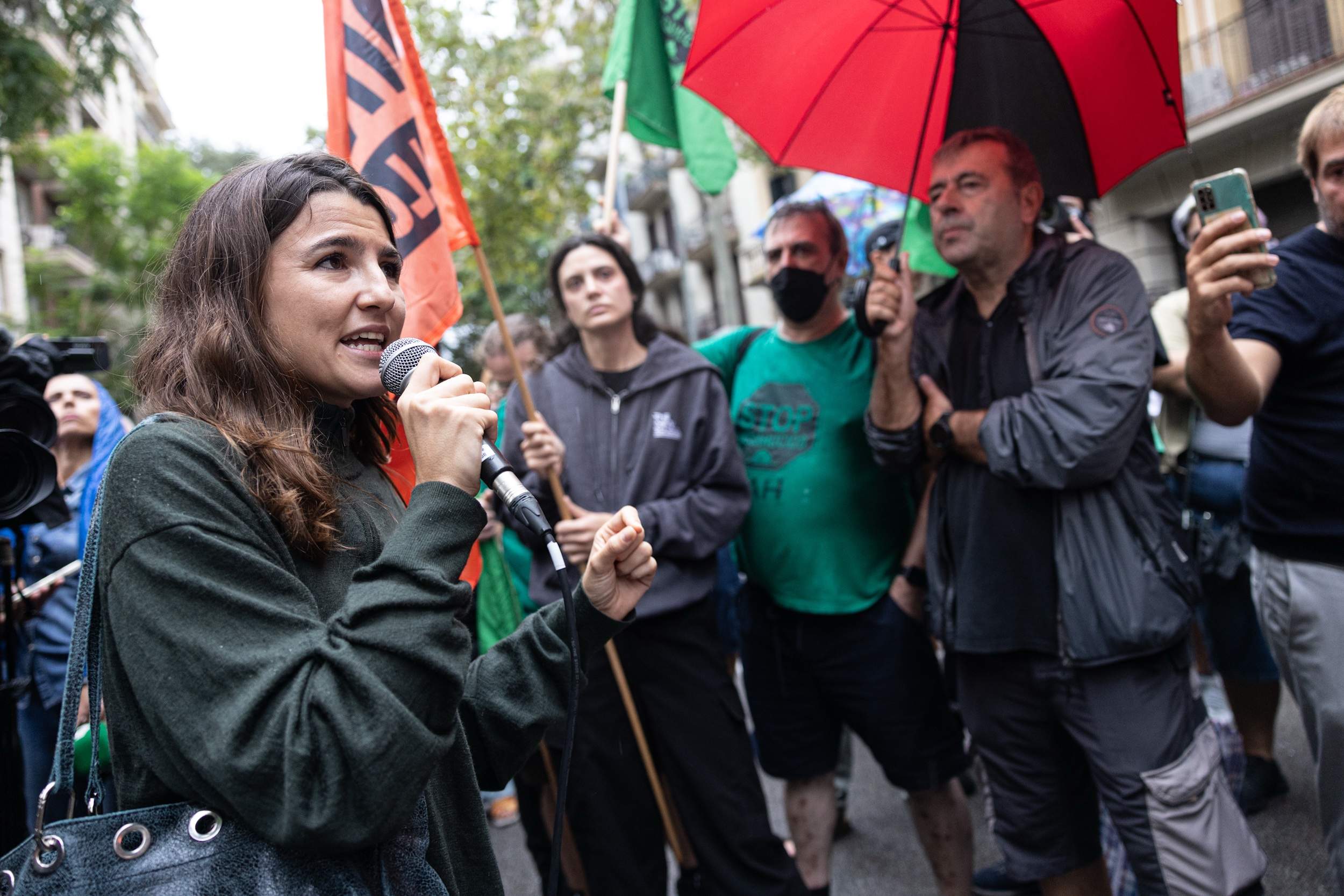 Protesta Barcelona Sindicat de Llogateres seu de Junts Montse Giralt Protesta Barcelona Sindicat de Llogateres seu de Junts Montse Giralt