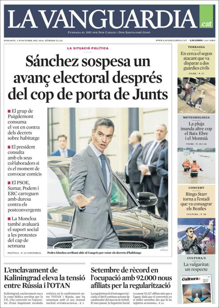 'La Vanguardia' 3 'La Vanguardia' 3