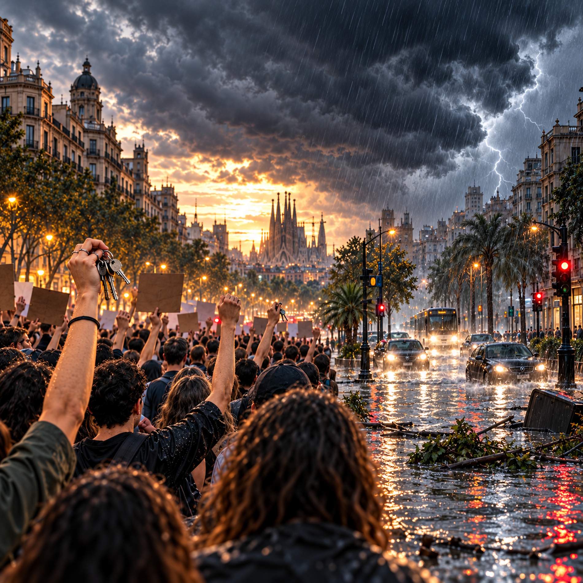 La calle clama y el cielo descarga: las portadas, bajo presión
