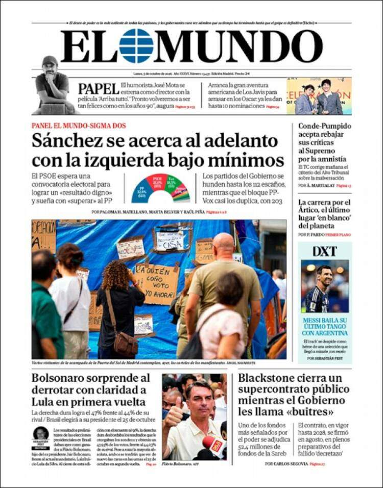 Portada 'El Mundo' Portada 'El Mundo'
