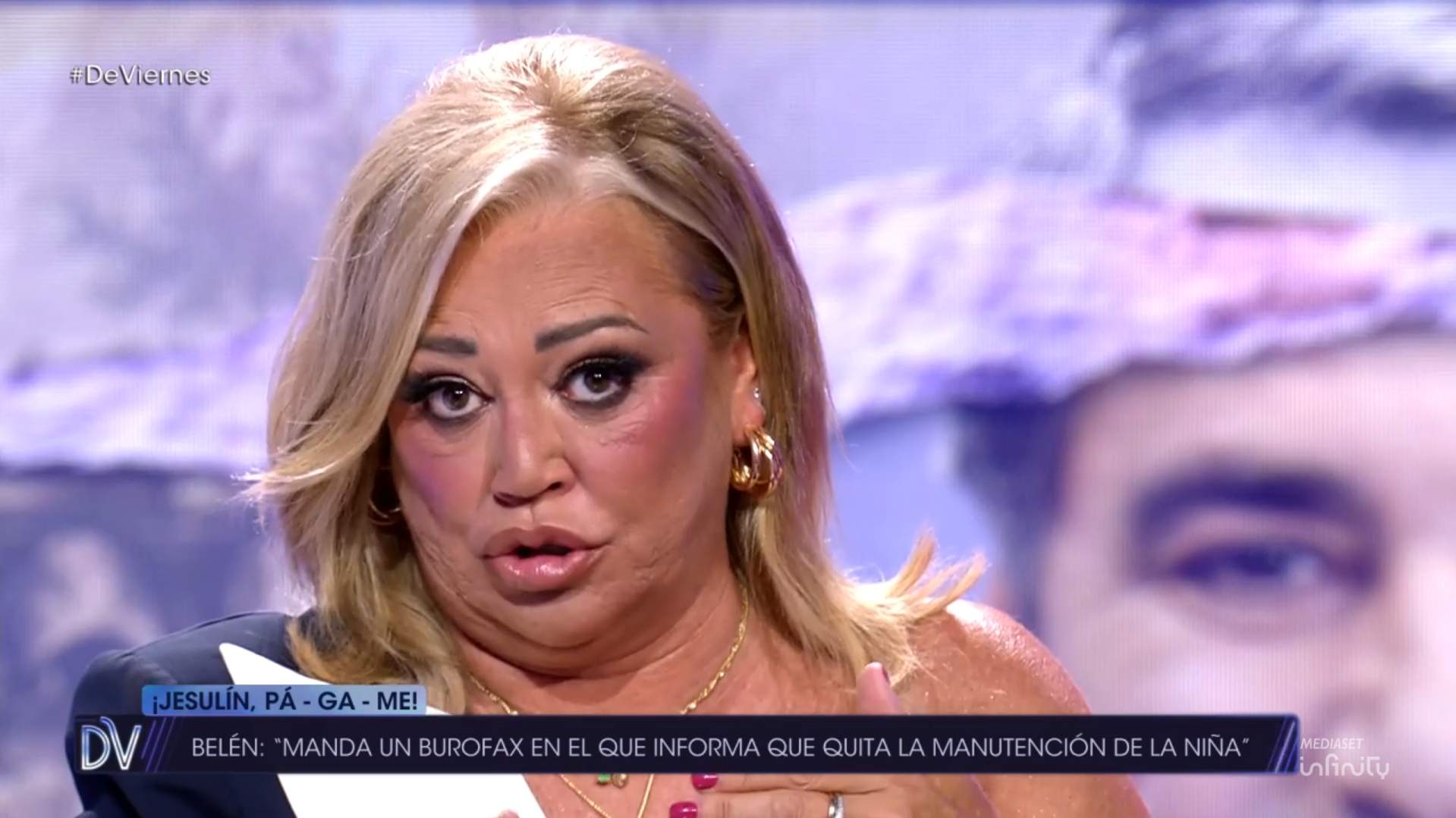 Belén Esteban a '¡De Viernes!' / Mediaset Infinity Belén Esteban a '¡De Viernes!' / Mediaset Infinity