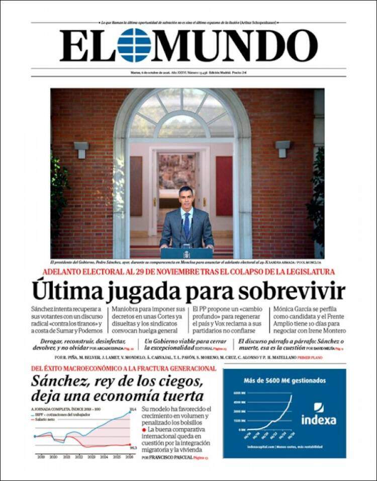 Portada 'El Mundo' Portada 'El Mundo'