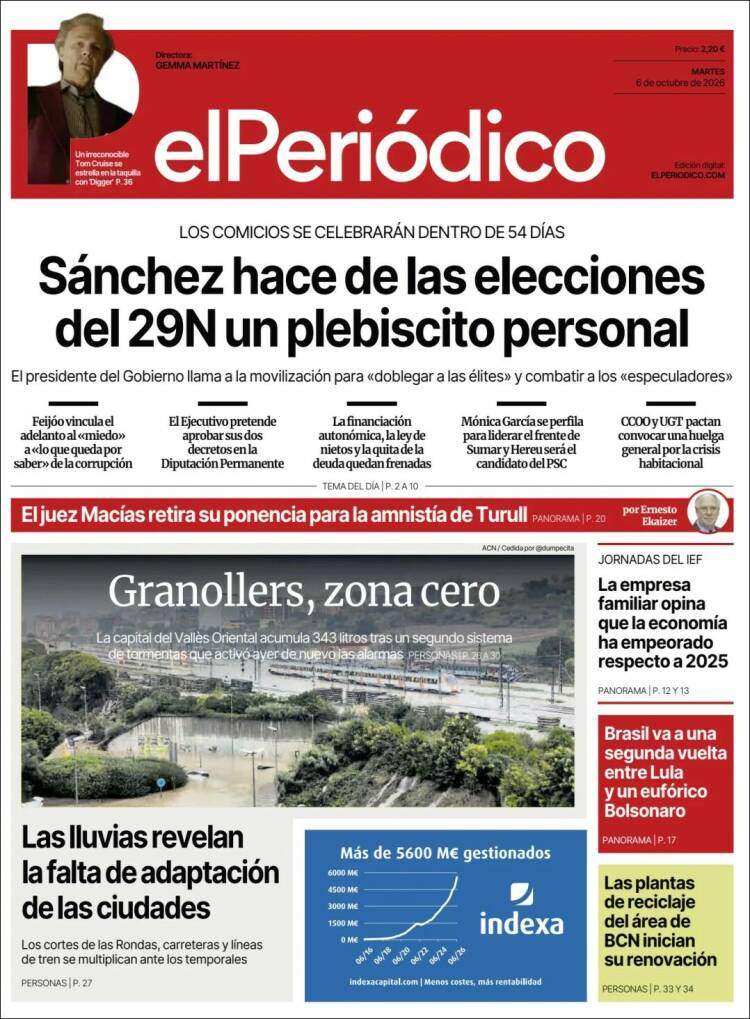 Portada 'El Periódico' Portada 'El Periódico'