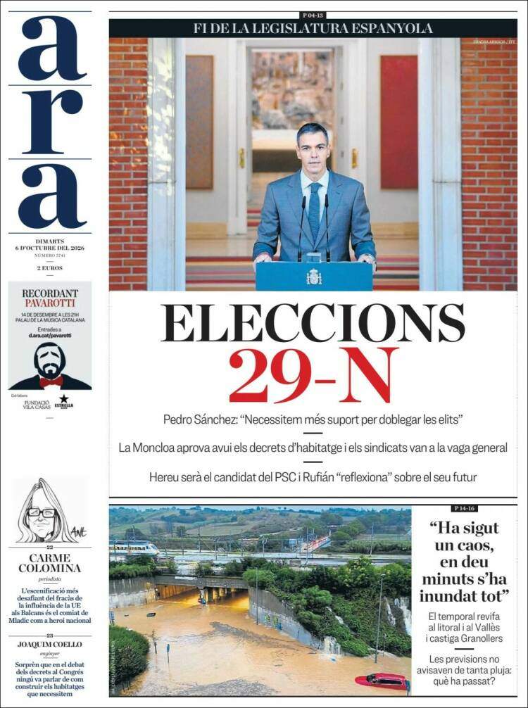 Portada 'Ara' Portada 'Ara'