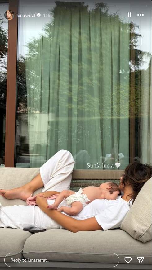 Lucía Serrat, germana de Luna Serrat, amb una de les seves nebodes / Instagram Lucía Serrat, germana de Luna Serrat, amb una de les seves nebodes / Instagram
