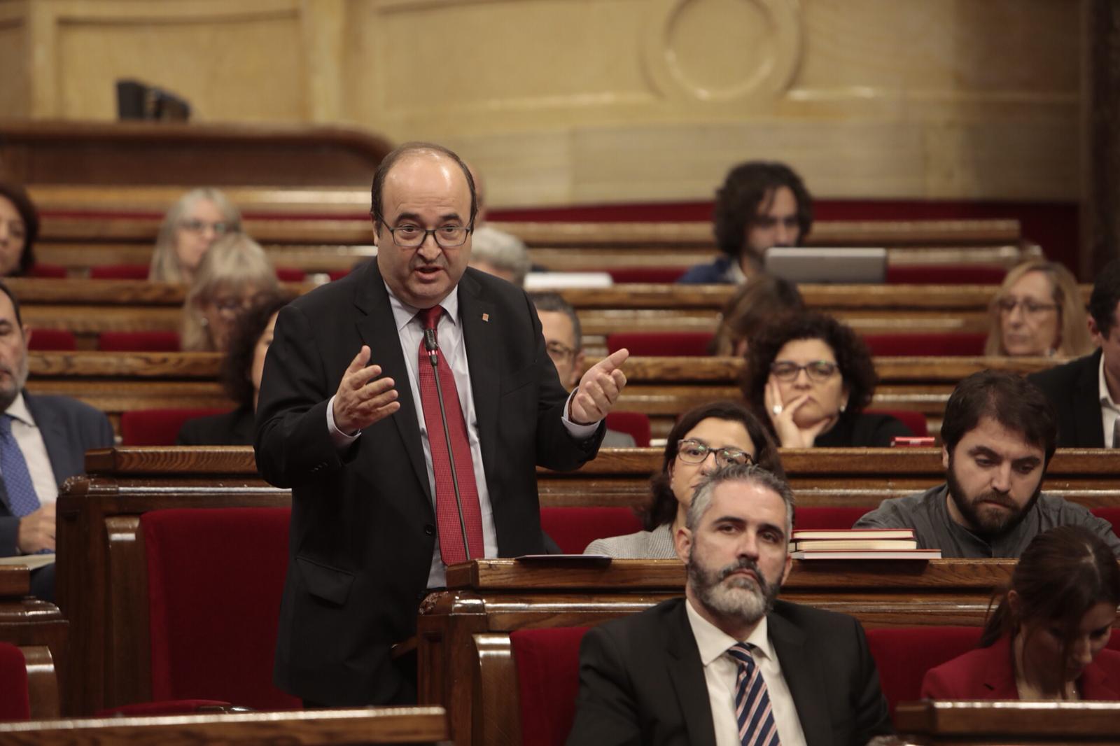 Iceta lamenta que Torra està "per la defensa d'una causa" i no en la gestió quotidiana