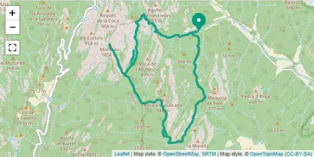 Imagen del mapa de la ruta / Foto: Rutes Pirineus Imagen del mapa de la ruta / Foto: Rutes Pirineus