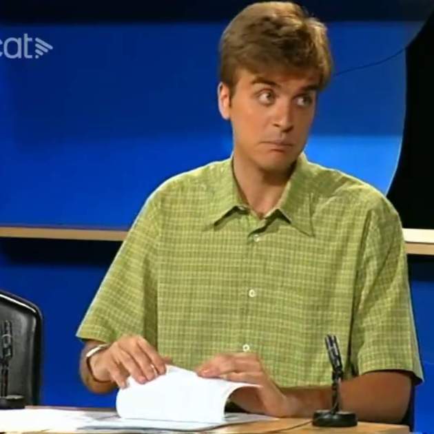 Marc Giró la primera vegada que va aparèixer a TV3 / X @arxiuTV3CR Marc Giró la primera vegada que va aparèixer a TV3 / X @arxiuTV3CR