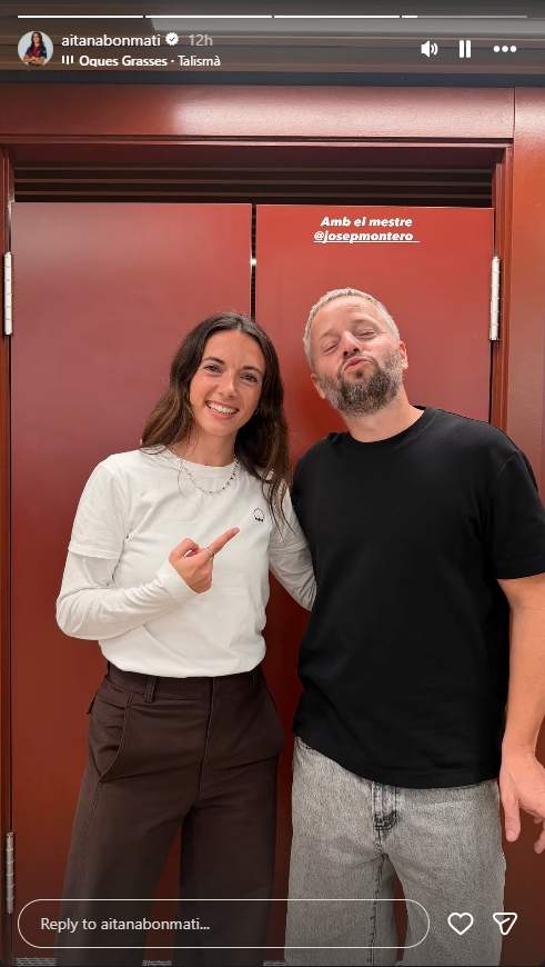 Aitana Bonmapatí amb Josep Montero després del concert d'Oques Grasses / Instagram Aitana Bonmapatí amb Josep Montero després del concert d'Oques Grasses / Instagram