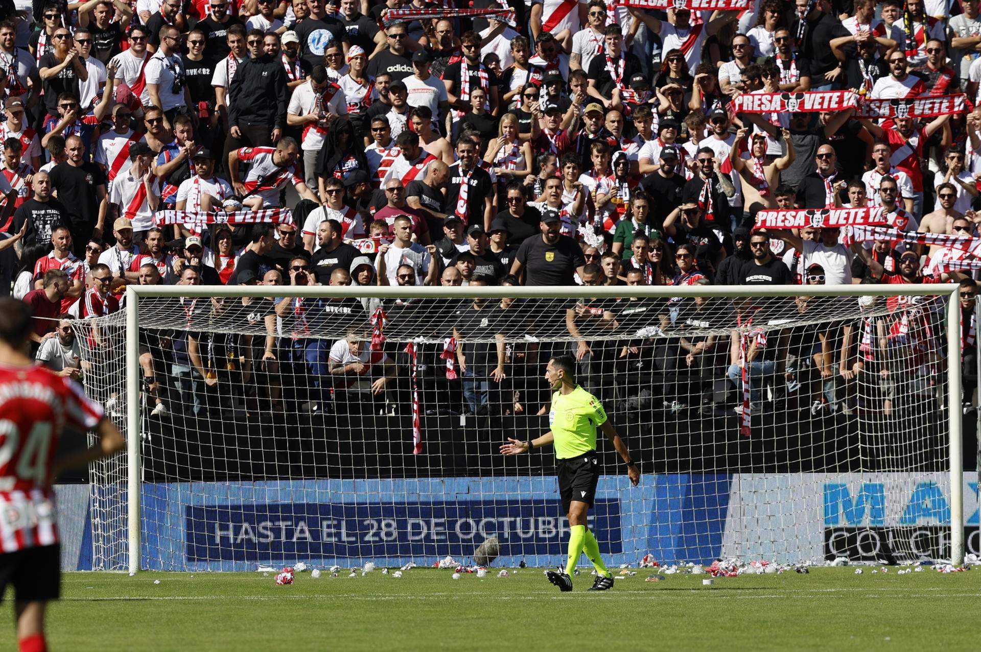 Escàndol a Vallecas: suspès el Rayo Vallecano - Athletic Club per protestes a Presa