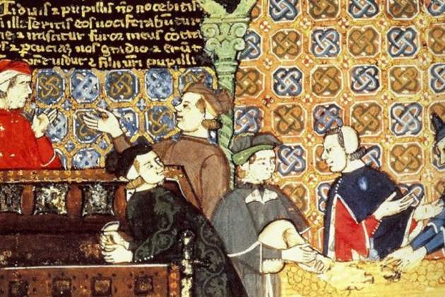 Representació de les oligarquies urbanes de Barcelona (segle XV). Font British Library. Londres (1) (1) Representació de les oligarquies urbanes de Barcelona (segle XV). Font British Library. Londres (1) (1)
