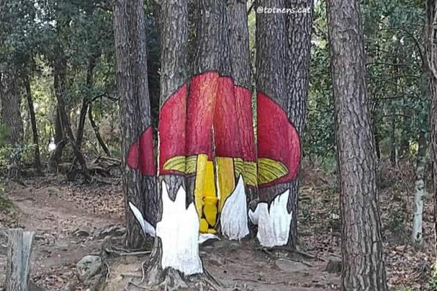 Imatge del bosc pintat de Poblet / Foto: Tot nens Imatge del bosc pintat de Poblet / Foto: Tot nens