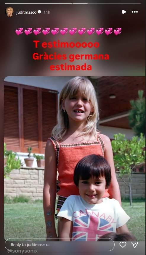 La felicitació de la Sònia Mascó a la Judit Mascó, la seva germana / Instagram