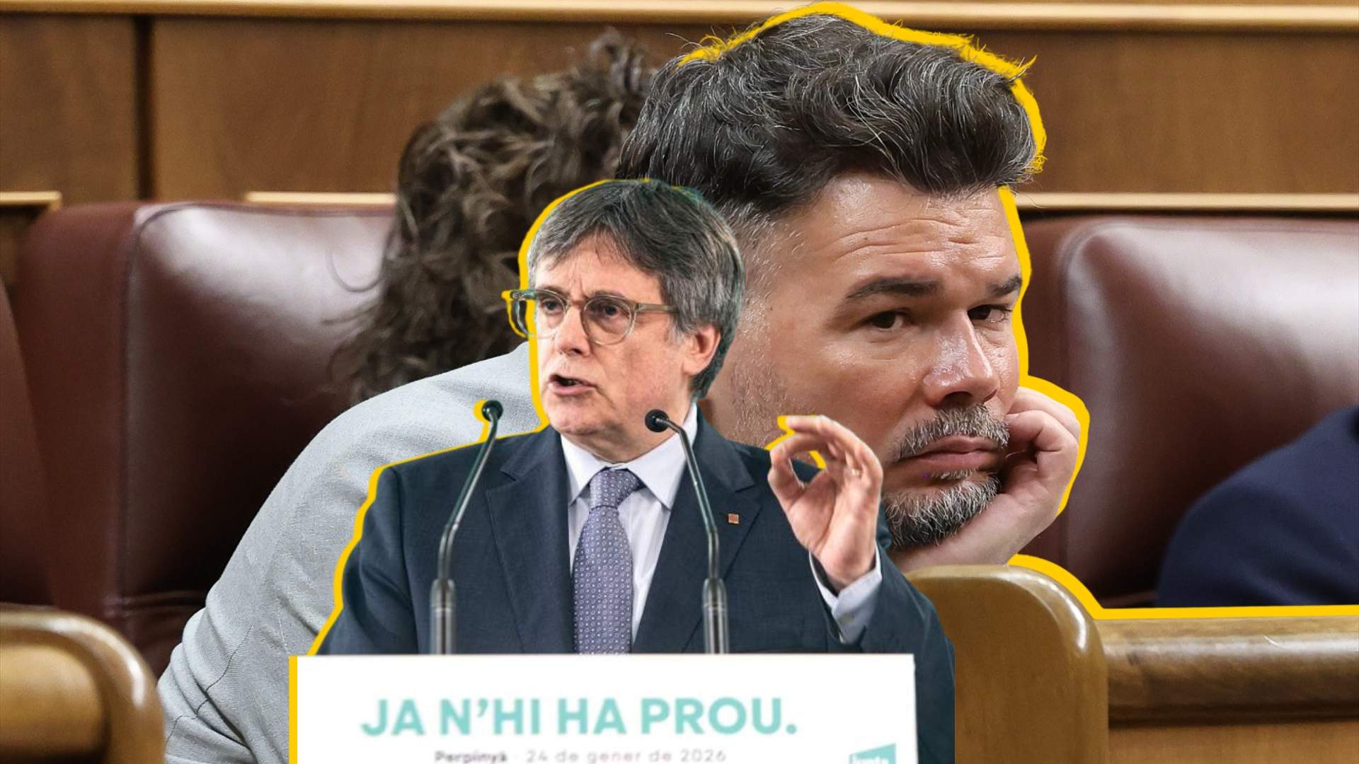 Dard de Puigdemont a Rufián i ERC: "L'esquerra espanyola s'ha aliat sempre amb la dreta espanyola"