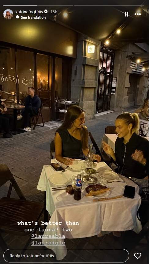 El sopar de Katrine, Laura Abla i Laura Iglesias / Instagram 