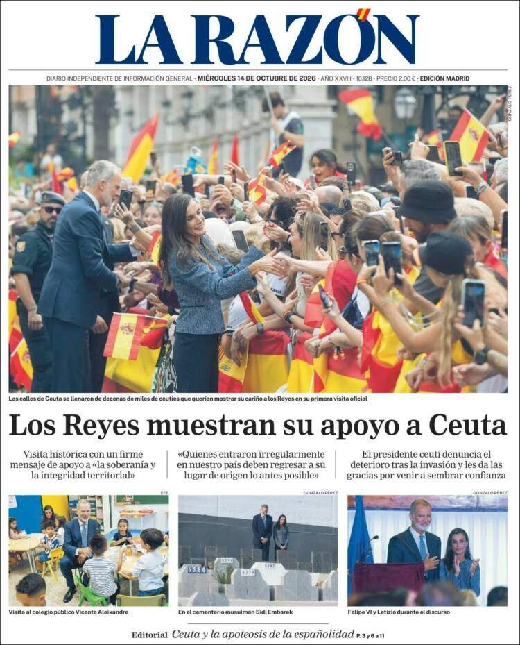 'La Razón', 14 d'octubre de 2026 'La Razón', 14 d'octubre de 2026