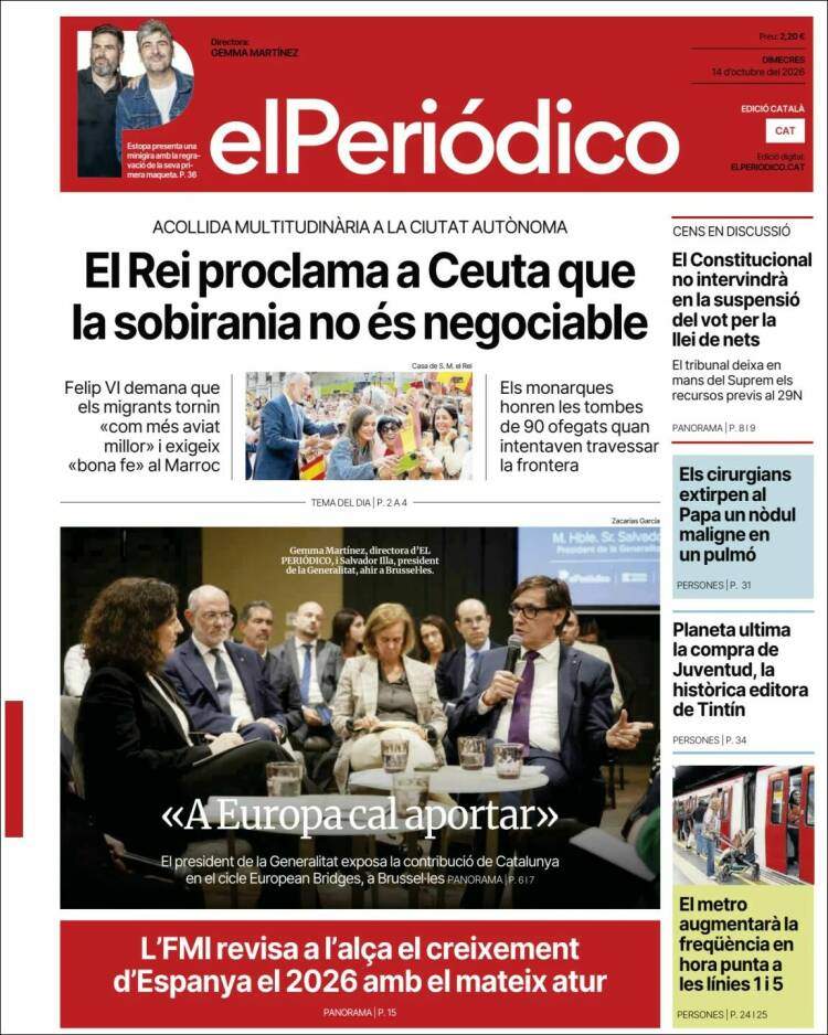 'El Periódico', 14 d'octubre de 2026 'El Periódico', 14 d'octubre de 2026