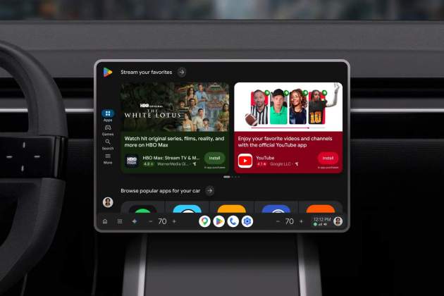 Google Play para coches estrenará una nueva interfaz con más de 700 aplicaciones y una organización distinta según el vehículo esté aparcado o en movimiento Google Play para coches estrenará una nueva interfaz con más de 700 aplicaciones y una organización distinta según el vehículo esté aparcado o en movimiento