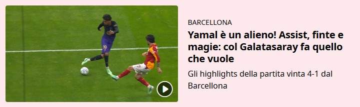 Lamine Yamal Galatasaray Barça La Gazzetta dello Sport