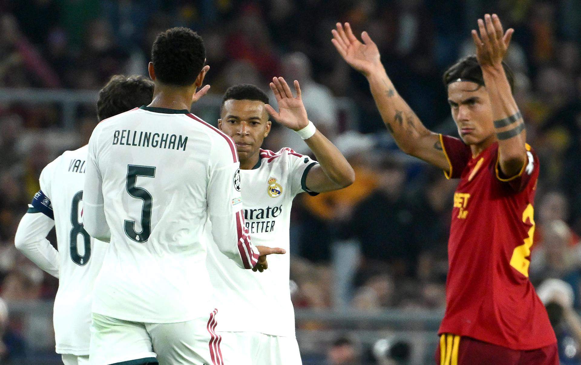 Gol del Reial Madrid davant la Roma / Foto: EFE