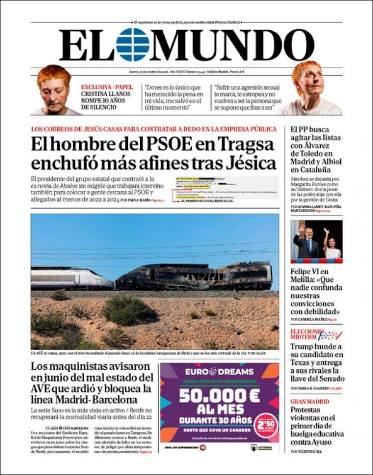 'El Mundo', 15 d'octubre de 2026 'El Mundo', 15 d'octubre de 2026