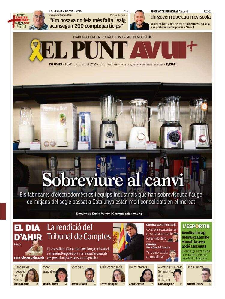 'El Punt Avui', 15 d'octubre de 2026 'El Punt Avui', 15 d'octubre de 2026