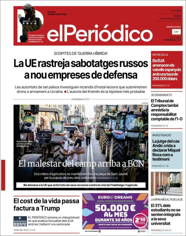 'El Periódico', 15 d'octubre de 2026 'El Periódico', 15 d'octubre de 2026
