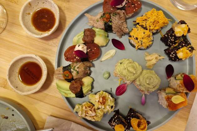 assortiment sushi veganashi