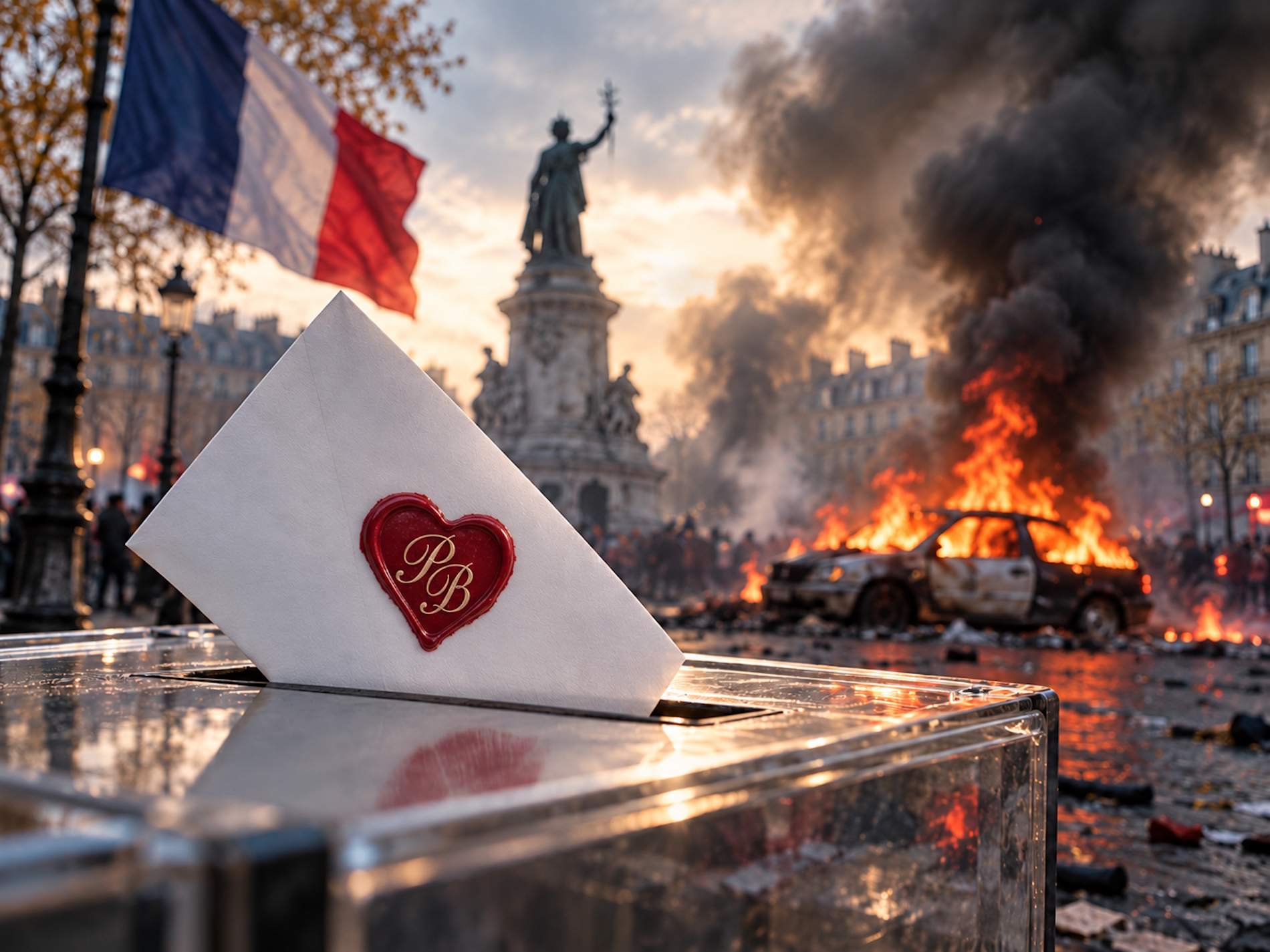 Amor en temps convulsos: un petó electoral i França en flames a les portades