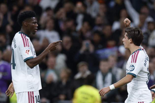 Gol de Guler amb el Reial Madrid / Foto: EFE Gol de Guler amb el Reial Madrid / Foto: EFE