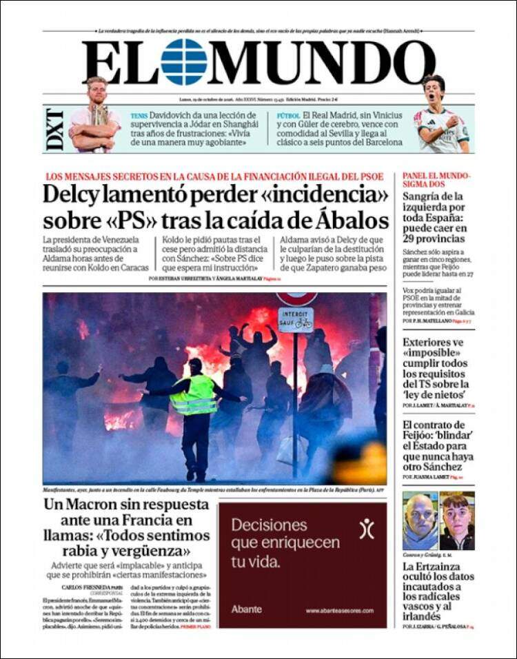 'El Mundo', 19 d'octubre de 2026 'El Mundo', 19 d'octubre de 2026