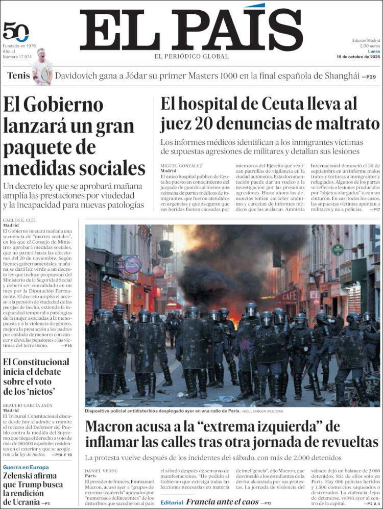 'El País', 19 d'octubre de 2026 'El País', 19 d'octubre de 2026