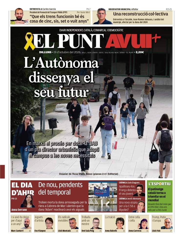 'El Punt Avui', 19 d'octubre de 2026 'El Punt Avui', 19 d'octubre de 2026