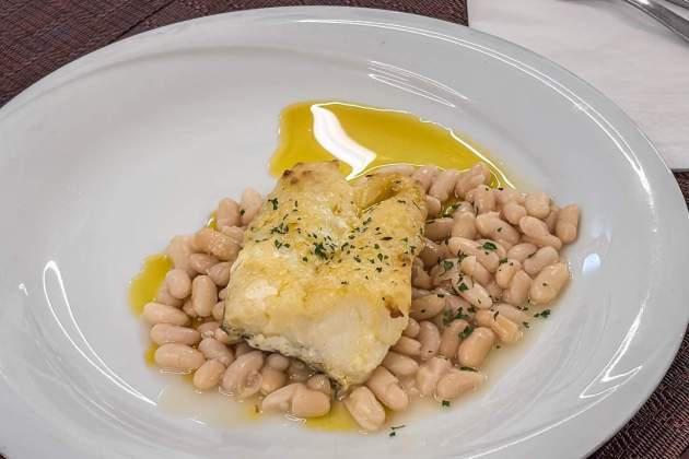 El bacallà amb seques de Can Duran. / Foto: Marta Garreta El bacallà amb seques de Can Duran. / Foto: Marta Garreta