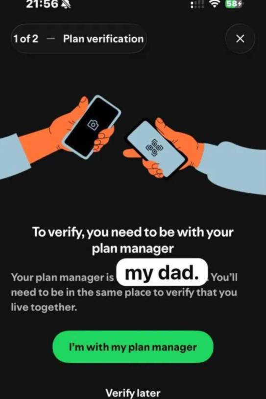 Captura de verificación QR con Spotify