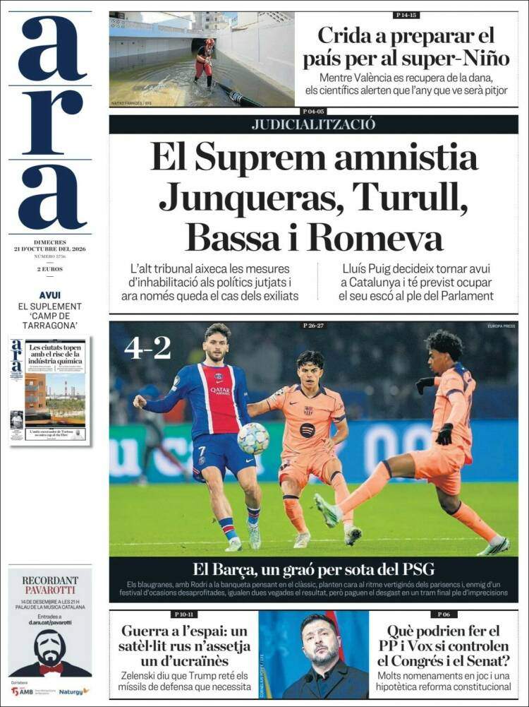 'Ara', 21 d'octubre de 2026 'Ara', 21 d'octubre de 2026