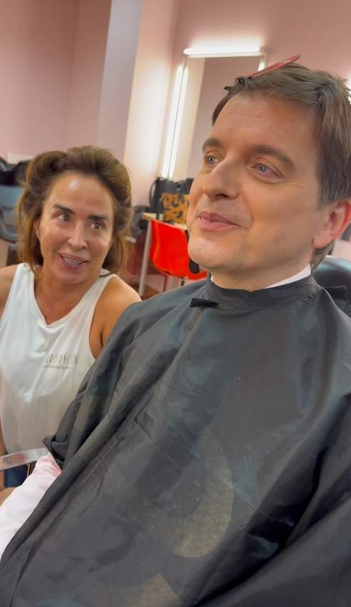 María Patiño i Marc Giró a maquillatge / Instagram