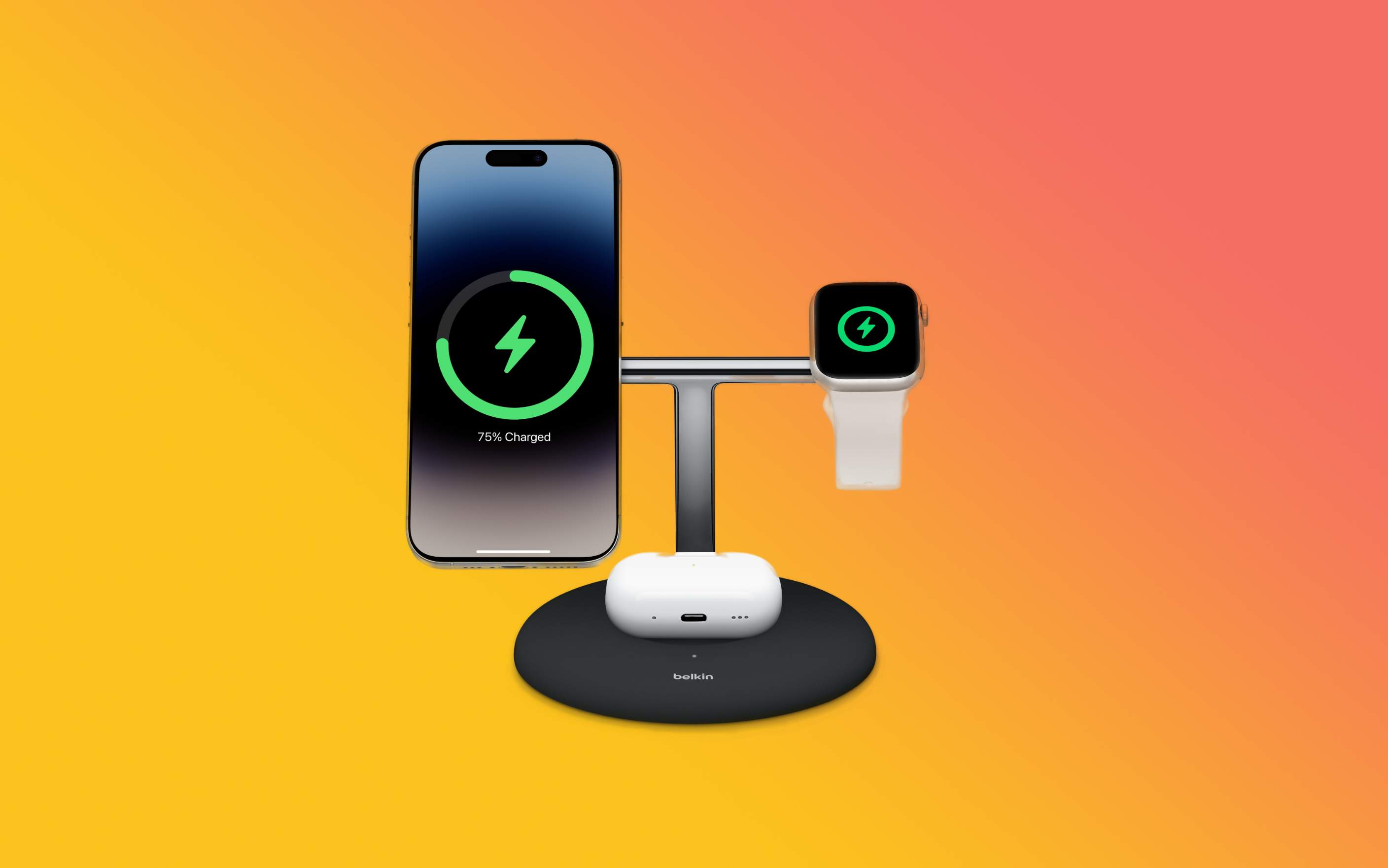 El complement ideal per a la teva tauleta de nit: Qi2, MagSafe i suport de càrrega per a tres dispositius