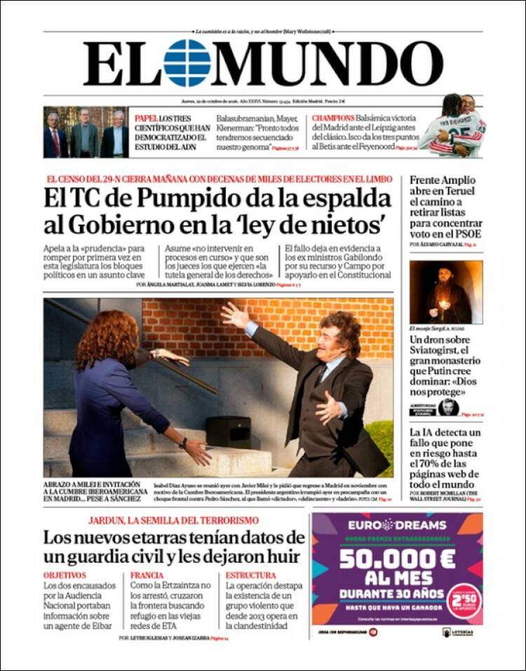 'El Mundo', 22 d'octubre de 2026 'El Mundo', 22 d'octubre de 2026