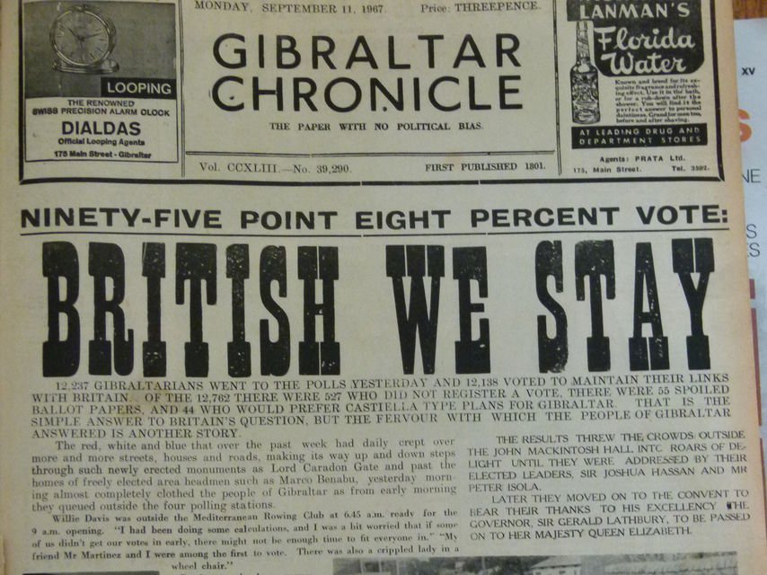 Gibraltar Chronicle 1967