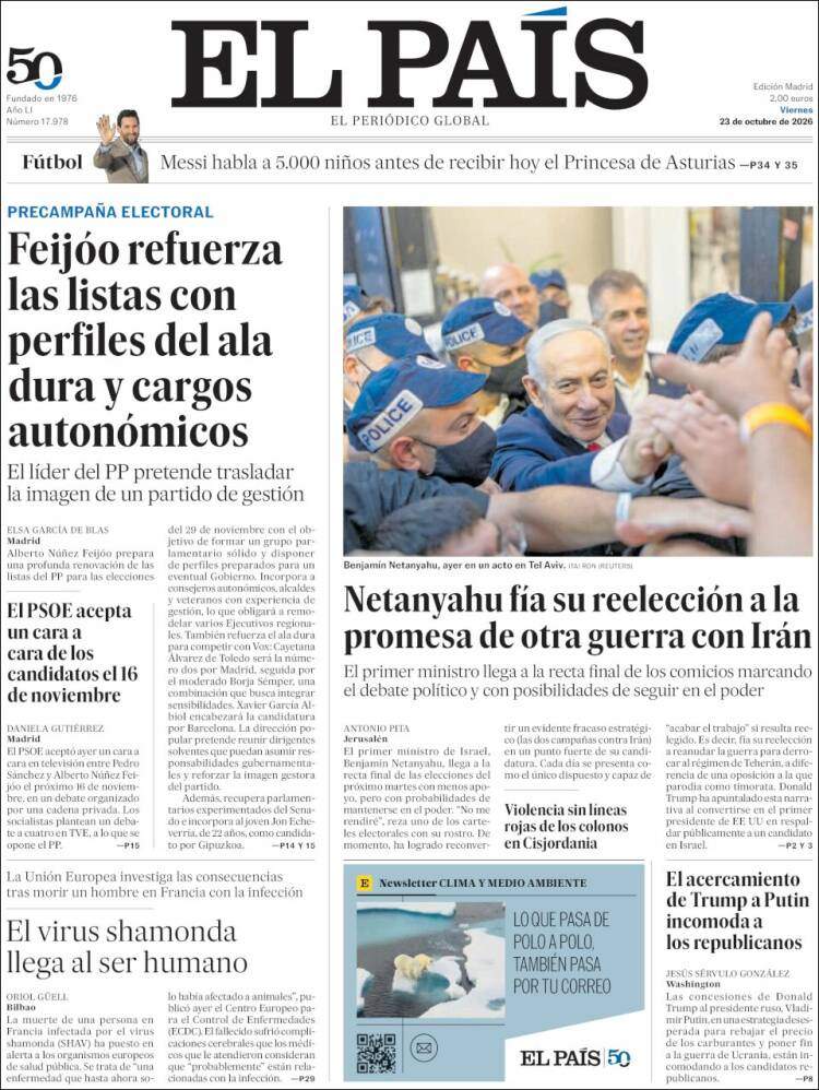 'El País', 23 d'octubre de 2026