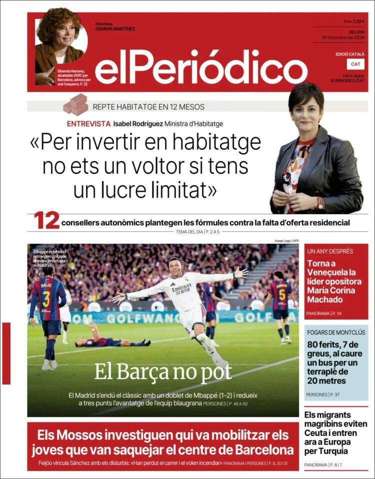 'El Periódico', 26 de octubre de 2026 'El Periódico', 26 de octubre de 2026