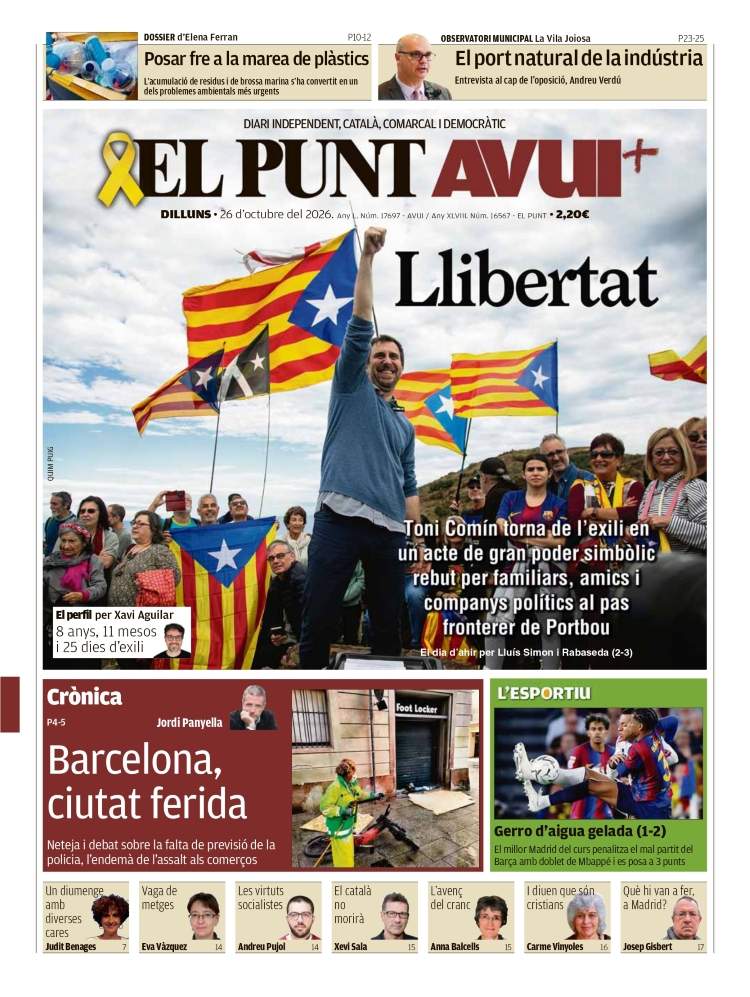 'El Punt Avui', 26 de octubre de 2026 'El Punt Avui', 26 de octubre de 2026