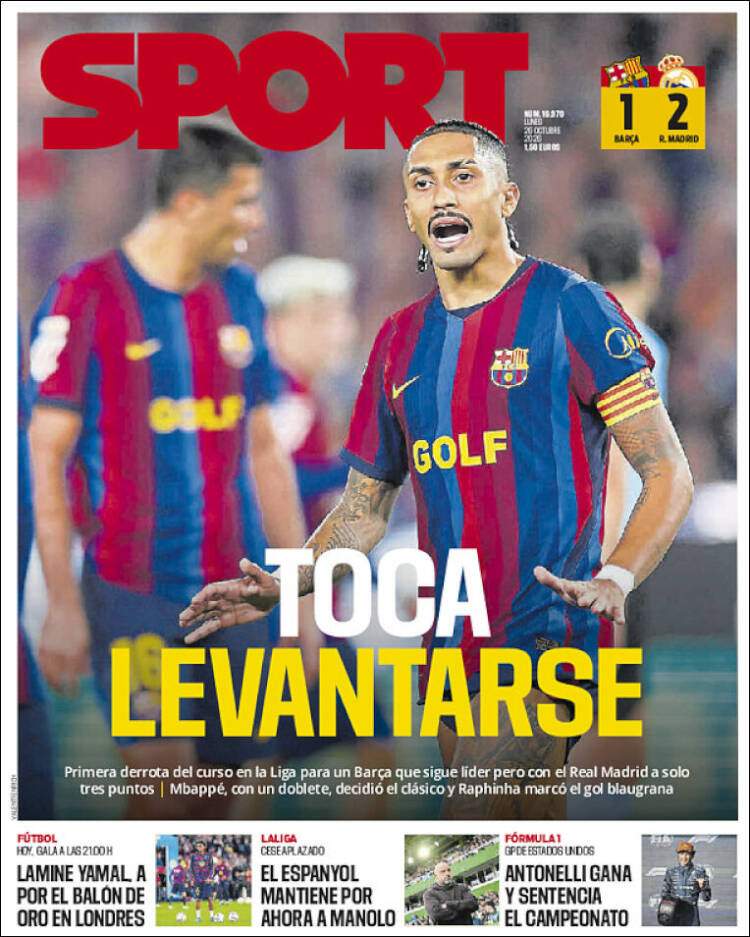 Sport portada 26 10 2026 Sport portada 26 10 2026
