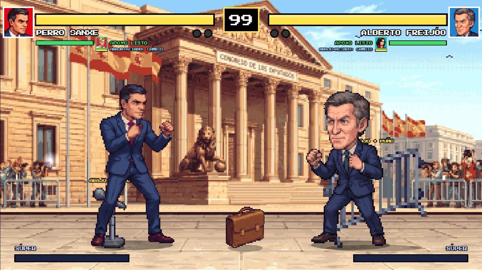 Llancen 'Moncloa's Fighter', un videojoc de lluita per a les eleccions del 29N: "Fot-li un decretàs!"