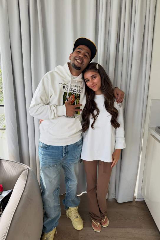 Inés García amb el pare de Lamine Yamal / Instagram Inés García amb el pare de Lamine Yamal / Instagram