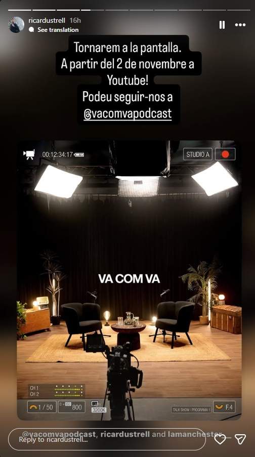 Ricard Ustrell presenta 'Va com va' / Instagram Ricard Ustrell presenta 'Va com va' / Instagram
