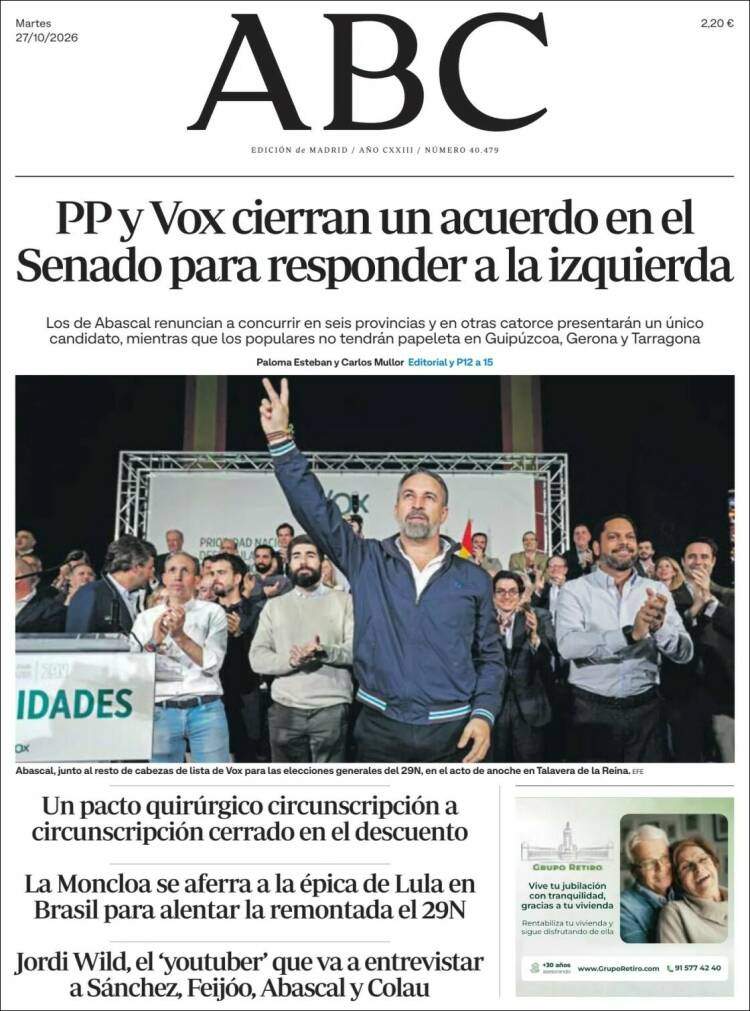 'ABC', 27 d'octubre de 2026 'ABC', 27 d'octubre de 2026